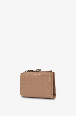 Kompakte Brieftasche aus genarbtem Leder mit Reissverschluss Bubble