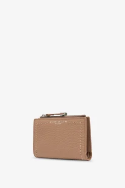 Kompakte Brieftasche aus genarbtem Leder mit Reissverschluss Bubble