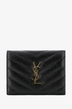 Kompakte gesteppte Brieftasche in Grain-de-Poudre-Textur Cassandre