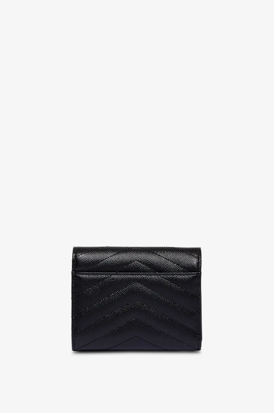 Kompakte gesteppte Grain-de-Poudre-Lederbrieftasche Cassandre Tri-Fold