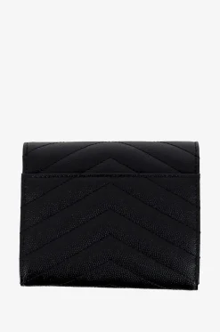 Kompakte Grain-de-Poudre-Leder-Brieftasche Monogram