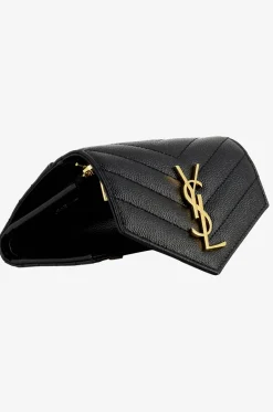 Kompakte Grain-de-Poudre-Leder-Brieftasche Monogram