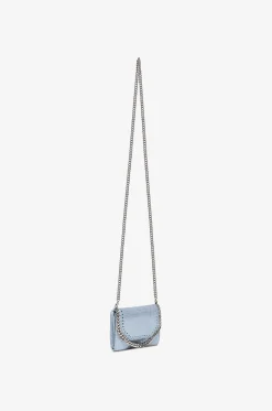 Kompakte Metallic-Brieftasche mit Kettengurt Falabella Shaggy Deer