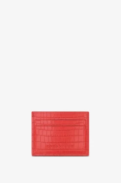 Kompaktes Kartenetui aus Leder in Kroko-Optik Longchamp Pocket