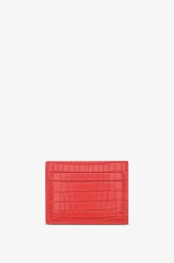 Kompaktes Kartenetui aus Leder in Kroko-Optik Longchamp Pocket