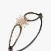 Kordelarmband mit Gelbgold- und Diamanten-Element Soleil