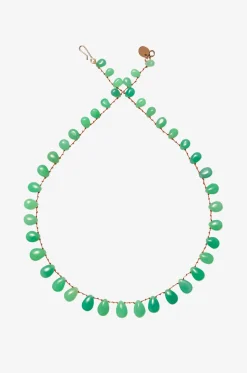 Kordelhalskette mit Chrysopras Evergreen