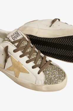 Kunstleder-Sneakers mit Glitter Super Star Bio Based