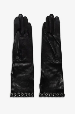 Lange Lammlederhandschuhe mit Ösen und Schnürung Theresa