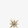 Langer einzelner Ohrring aus Gelbgold und Diamanten Étoile
