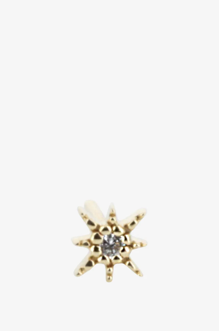 Langer einzelner Ohrring aus Gelbgold und Diamanten Étoile