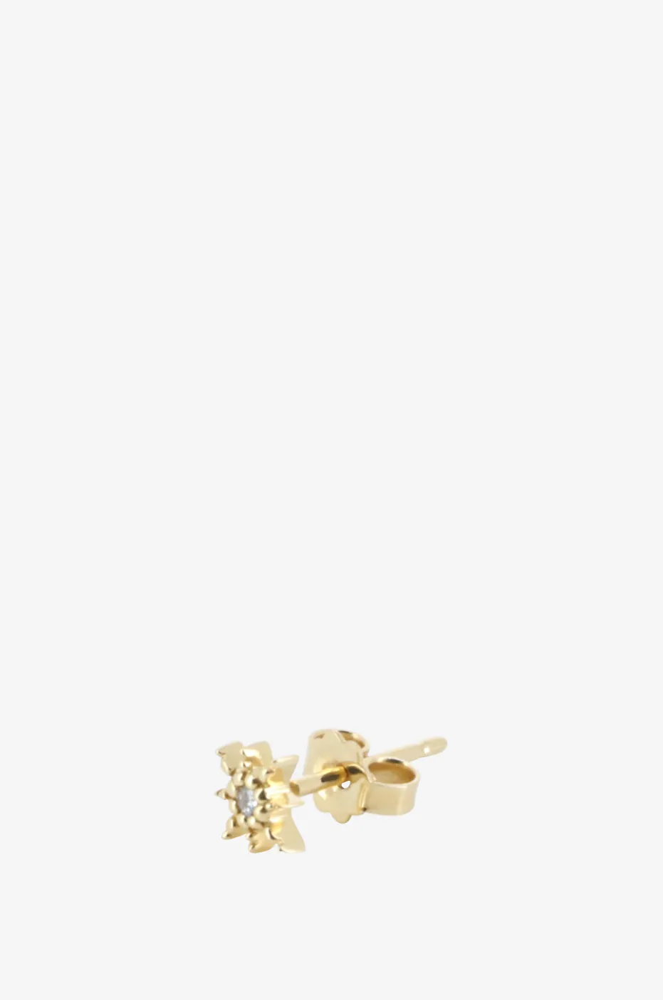 Langer einzelner Ohrring aus Gelbgold und Diamanten Étoile
