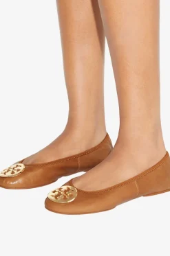 Leder-Ballerinas mit runder Spitze Reva