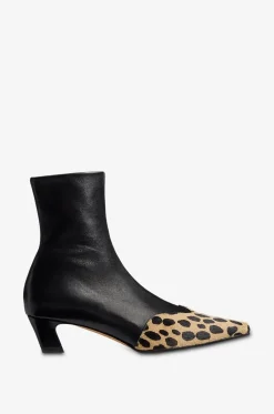Lederstiefeletten mit Leo-Detail Nevada Stretch 40