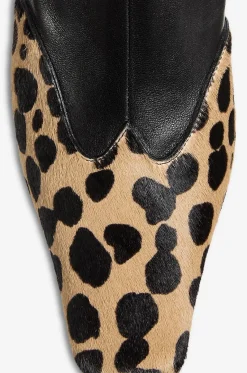 Lederstiefeletten mit Leo-Detail Nevada Stretch 40