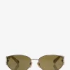 Materialmix-Katzenaugensonnenbrille Marcie