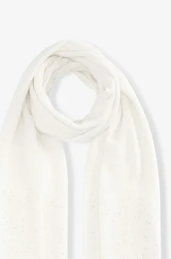 Maxi-Strickschal aus Platinum-Faden mit Pailletten