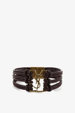 Mehrrängiges Lederarmband Babylone