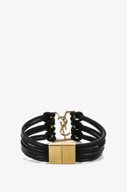 Mehrrängiges Lederarmband Babylone