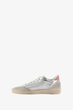 Metallic-Sneakers mit rosa Stern Ball Star