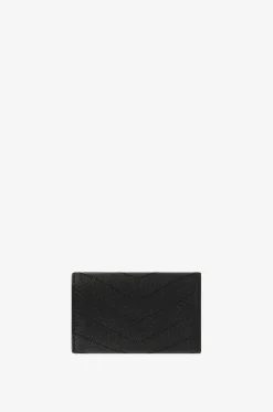 Mini-Brieftasche aus gestepptem Leder Cassandre