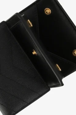 Mini-Brieftasche aus gestepptem Leder Cassandre