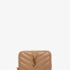 Mini-Brieftasche aus gestepptem Leder mit Zip Cassandre