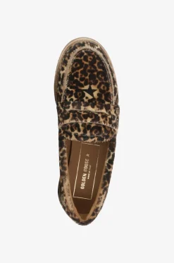 Mokassins aus Kalbshaar-Leder mit Leo-Print Loafer Classic