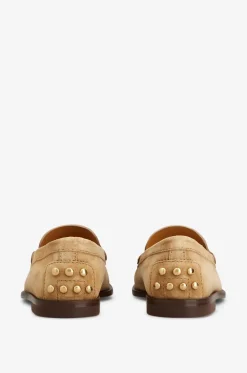 Mokassins aus Wildleder mit Nieten Slipper