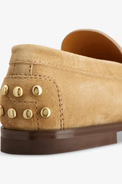 Mokassins aus Wildleder mit Nieten Slipper