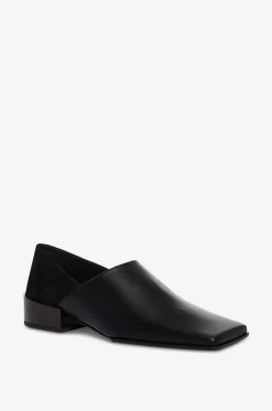 Mokassins mit Blockabsatz aus Leder Square Slippers 20