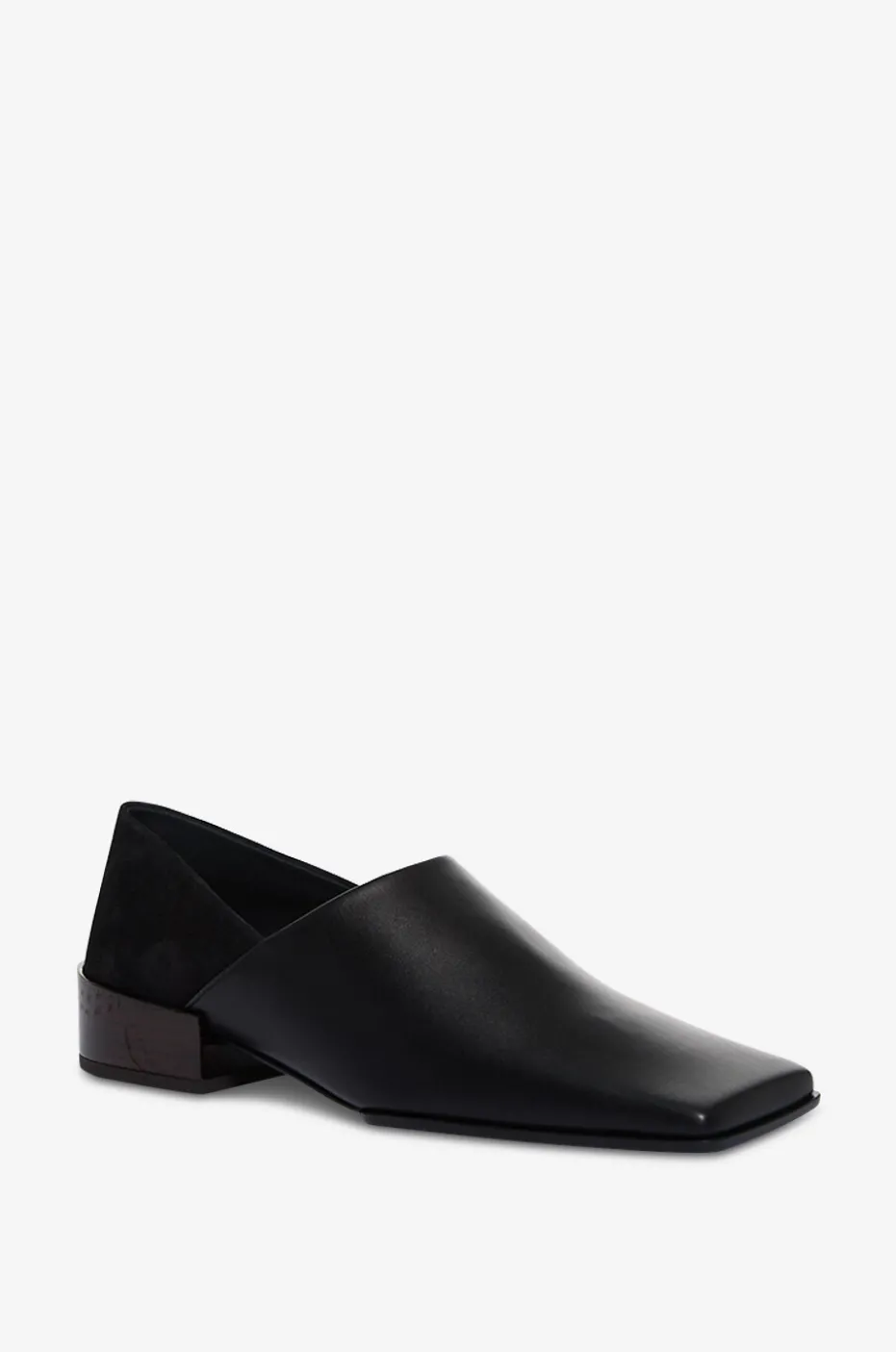 Mokassins mit Blockabsatz aus Leder Square Slippers 20