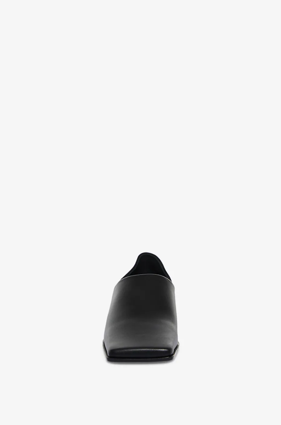 Mokassins mit Blockabsatz aus Leder Square Slippers 20