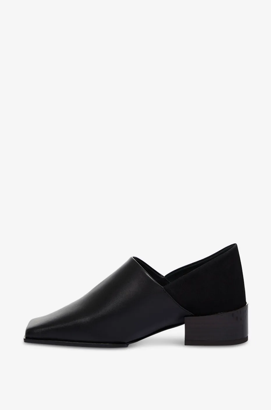 Mokassins mit Blockabsatz aus Leder Square Slippers 20