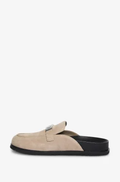 Mules aus Wildleder mit Riemen Leelee