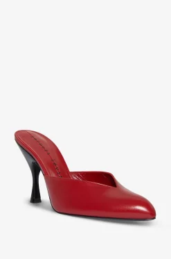 Mules mit hohen Absätzen aus Leder Sitting Pretty