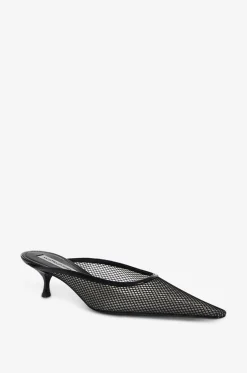 Mules mit Stiletto-Absatz aus Netzstoff Sloane