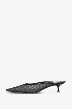 Mules mit Stiletto-Absatz aus Netzstoff Sloane