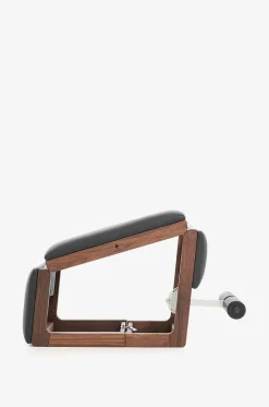 Multifunktionale 3-in-1-Bauchtrainerbank aus Nussbaum und Leder