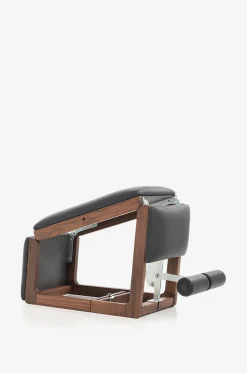 Multifunktionale 3-in-1-Bauchtrainerbank aus Nussbaum und Leder