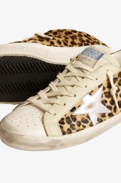 Niedrige bedruckte Sneakers aus Kalbshaarleder Super-Star