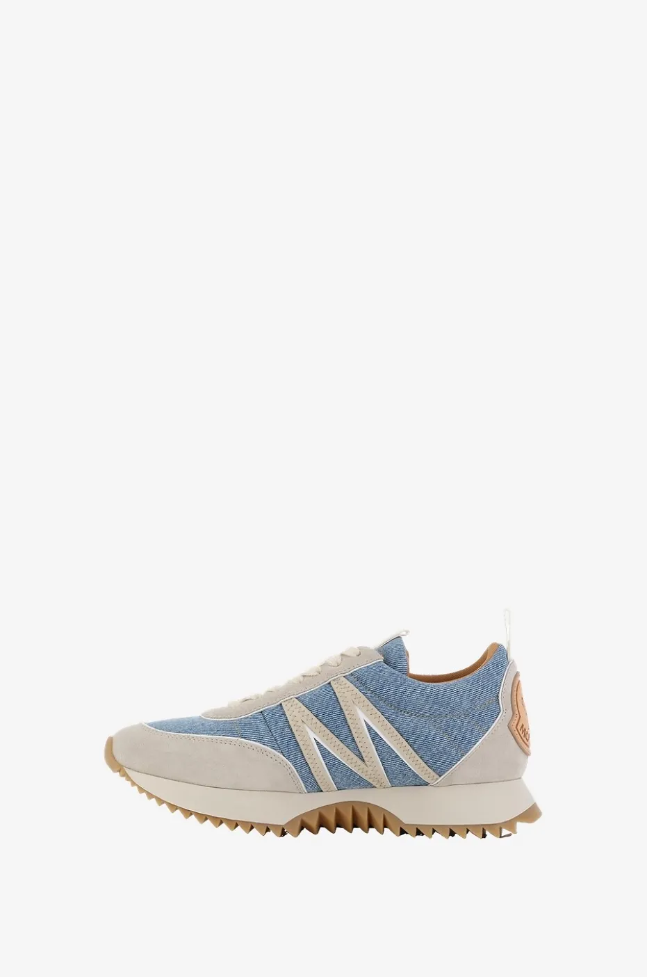 Niedrige Denim- und Wildledersneakers Pacey