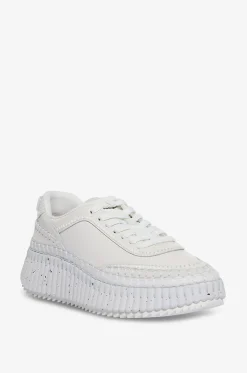 Niedrige Glatt- und Wildledersneakers Nama