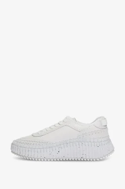Niedrige Glatt- und Wildledersneakers Nama