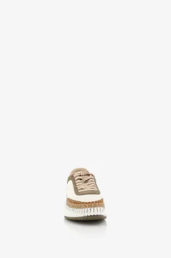Niedrige Glatt- und Wildledersneakers Nama