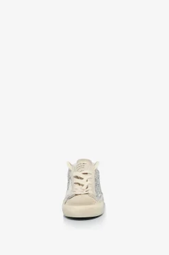 Niedrige Glitter-Sneakers mit Wildleder Super-Star Classic