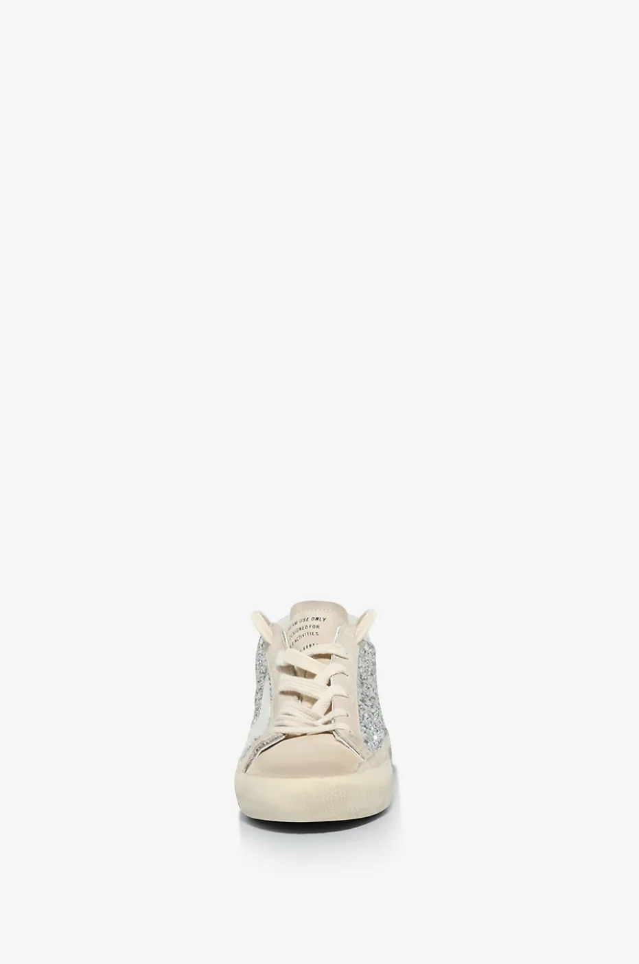 Niedrige Glitter-Sneakers mit Wildleder Super-Star Classic
