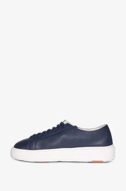 Niedrige Leder-Schnürsneakers