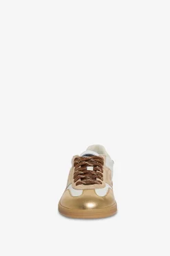 Niedrige Leder-Schnürsneakers mit Metallic-Detail DBS-Olympid