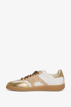 Niedrige Leder-Schnürsneakers mit Metallic-Detail DBS-Olympid
